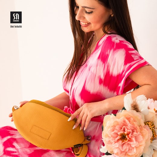 żółta damska nerka skórzana  Ariana ze sklepu Słoń Torbalski w kategorii Nerki - zdjęcie 185671950