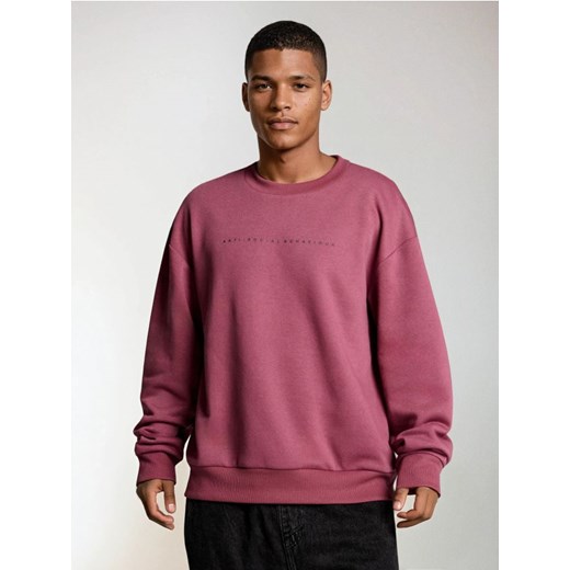 Sinsay - Bluza z napisem - fioletowy ze sklepu Sinsay w kategorii Bluzy męskie - zdjęcie 185672591