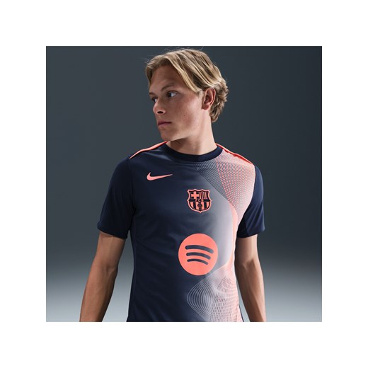 Męska przedmeczowa koszulka piłkarska Nike Dri-FIT FC Barcelona Academy Pro (wersja trzecia) - Niebieski ze sklepu Nike poland w kategorii T-shirty męskie - zdjęcie 185672652