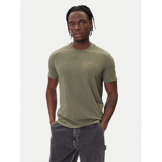 Napapijri T-Shirt Salis NP0A4H8D Zielony Regular Fit ze sklepu MODIVO w kategorii T-shirty męskie - zdjęcie 185672804