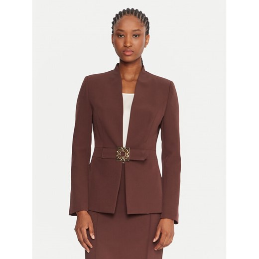 Rinascimento Marynarka CFC0126208003 Brązowy Slim Fit ze sklepu MODIVO w kategorii Marynarki damskie - zdjęcie 185672830