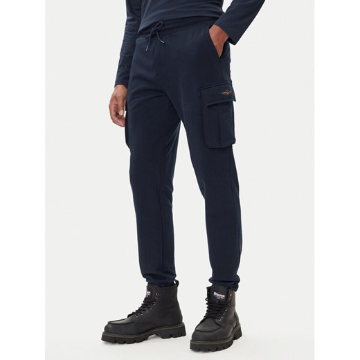 Aeronautica Militare Spodnie dresowe 252PF1010UF00662 Granatowy Regular Fit ze sklepu MODIVO w kategorii Spodnie męskie - zdjęcie 185672841