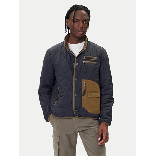 Aeronautica Militare Kurtka przejściowa 252AB3009UCT04211 Granatowy Regular Fit ze sklepu MODIVO w kategorii Kurtki męskie - zdjęcie 185672861