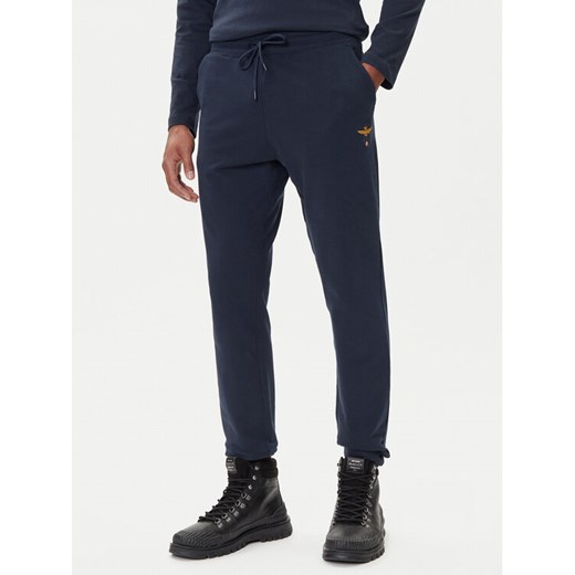Aeronautica Militare Spodnie dresowe 252PF0872UF00459 Granatowy Regular Fit ze sklepu MODIVO w kategorii Spodnie męskie - zdjęcie 185672924