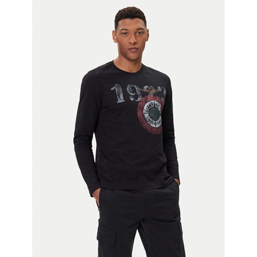 Aeronautica Militare Longsleeve 252TS2487UJ00709 Czarny Regular Fit ze sklepu MODIVO w kategorii T-shirty męskie - zdjęcie 185672943