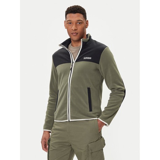 Napapijri Polar T-Dergana NP0A88V1 Zielony Regular Fit ze sklepu MODIVO w kategorii Bluzy męskie - zdjęcie 185672951