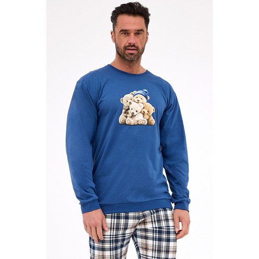 Długa piżama męska 115/292 Bears, Kolor jeans-wzór, Rozmiar S, Cornette ze sklepu Primodo w kategorii Piżamy męskie - zdjęcie 185673781