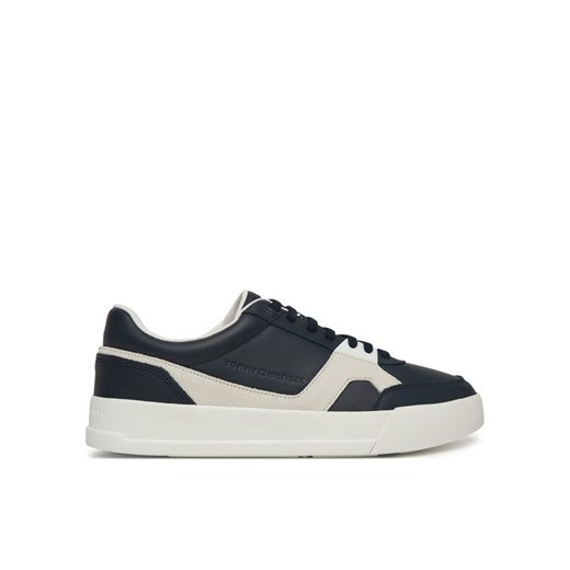 Sneakersy Tommy Hilfiger Th Court Craft Mix FM0FM05654 Granatowy ze sklepu eobuwie.pl w kategorii Buty sportowe męskie - zdjęcie 185675214
