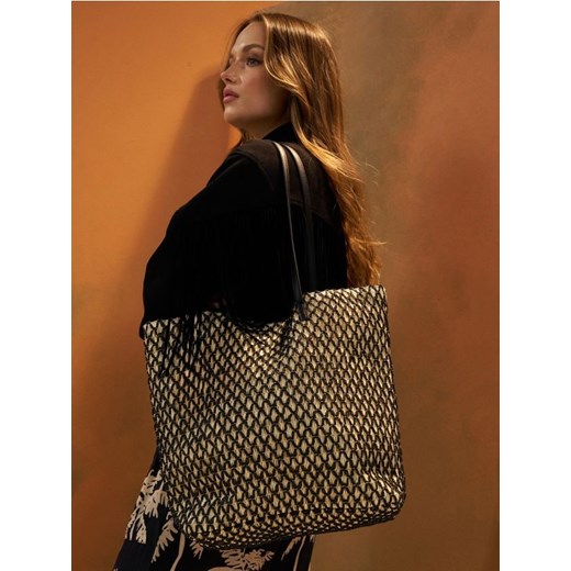 Sinsay - Pleciona torebka tote - wielobarwny ze sklepu Sinsay w kategorii Torby Shopper bag - zdjęcie 185677514