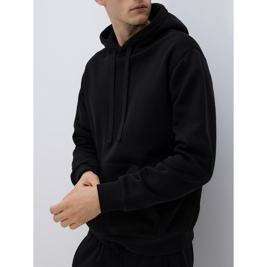 Reserved - Bluza regular z kapturem - czarny Reserved S Reserved