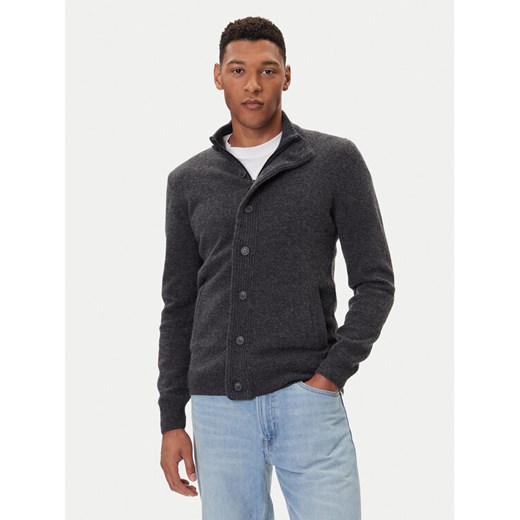 Barbour Kardigan Essential Elbow-Patch MKN0731CH51 Szary Regular Fit ze sklepu MODIVO w kategorii Swetry męskie - zdjęcie 185679032