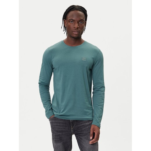 BOSS Longsleeve Tacks 50512111 Zielony Regular Fit ze sklepu MODIVO w kategorii T-shirty męskie - zdjęcie 185679113