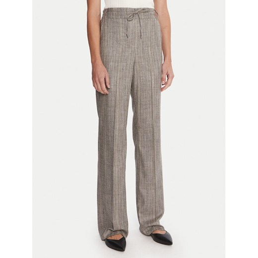 Marella Spodnie materiałowe Elodia 2523136071 Szary Regular Fit ze sklepu MODIVO w kategorii Spodnie damskie - zdjęcie 185679153