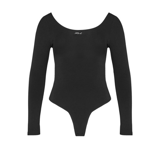 KARL LAGERFELD Body A4W47021 Czarny Slim Fit ze sklepu MODIVO w kategorii Bluzki damskie - zdjęcie 185679154