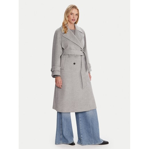 Marella Płaszcz wełniany Tenna 2523016071 Szary Regular Fit ze sklepu MODIVO w kategorii Płaszcze damskie - zdjęcie 185679310