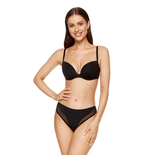 Zara biustonosz push-up plunge czarny ze sklepu GORTEKS w kategorii Biustonosze - zdjęcie 185683241