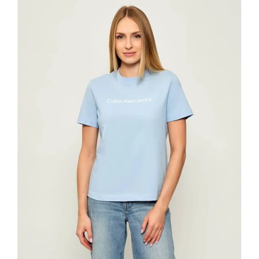 Calvin Klein Jeans T-shirt | Regular Fit ze sklepu Gomez Fashion Store w kategorii Bluzki damskie - zdjęcie 185683810