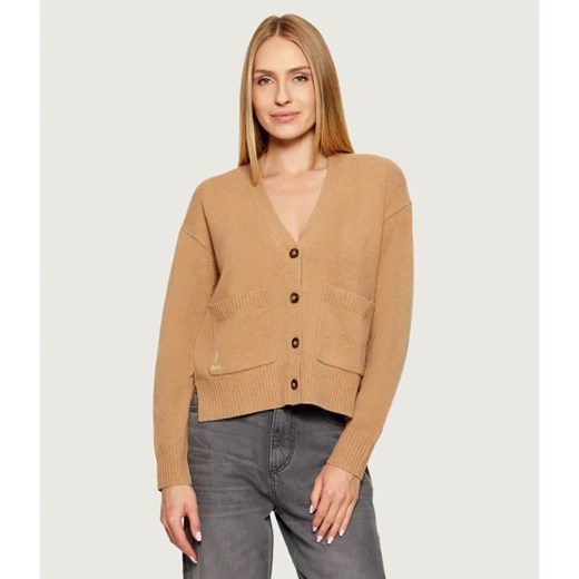 POLO RALPH LAUREN Wełniany kardigan | Loose fit | z dodatkiem kaszmiru ze sklepu Gomez Fashion Store w kategorii Swetry damskie - zdjęcie 185683820