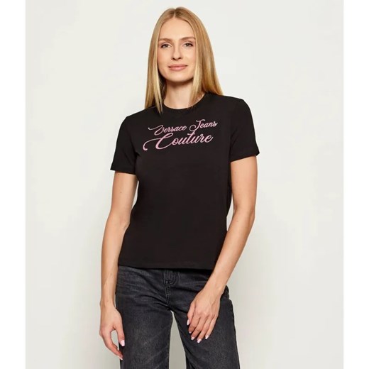 Versace Jeans Couture T-shirt | Regular Fit ze sklepu Gomez Fashion Store w kategorii Bluzki damskie - zdjęcie 185683834