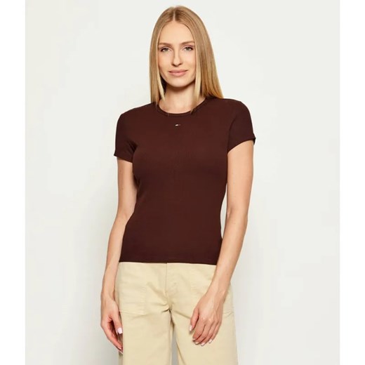 Tommy Jeans T-shirt ESSENTIAL | Slim Fit ze sklepu Gomez Fashion Store w kategorii Bluzki damskie - zdjęcie 185683850