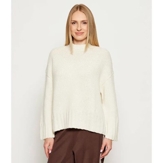HUGO Wełniany półgolf Siolino | Relaxed fit ze sklepu Gomez Fashion Store w kategorii Swetry damskie - zdjęcie 185683901