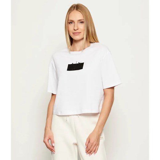 Armani Exchange T-shirt | Cropped Fit ze sklepu Gomez Fashion Store w kategorii Bluzki damskie - zdjęcie 185683911