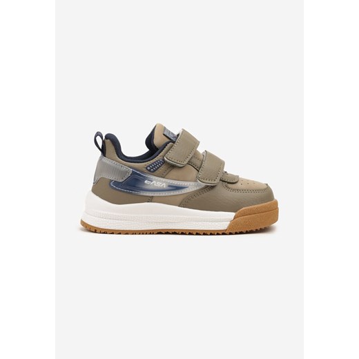 Ciemnobeżowe Buty Sportowe Sneakersy ze Skórzaną Wkładką i Cieniowaniem Rilenissa ze sklepu born2be.pl w kategorii Buty sportowe dziecięce - zdjęcie 185686400