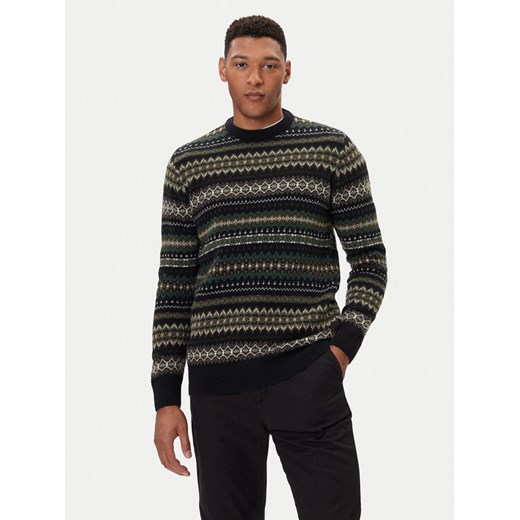 Barbour Sweter Case Fair MKN1027BK52 Czarny Regular Fit ze sklepu MODIVO w kategorii Swetry męskie - zdjęcie 185687071