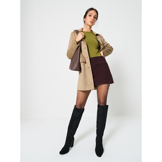 Sinsay - Sweter z ozdobnymi guzikami - brązowy Sinsay L Sinsay