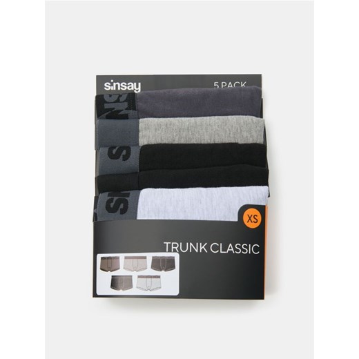 Sinsay - Bokserki Classic 5 pack - szary ze sklepu Sinsay w kategorii Majtki męskie - zdjęcie 185689751