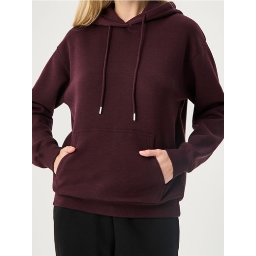 Sinsay - Bluza z kapturem - bordowy ze sklepu Sinsay w kategorii Bluzy damskie - zdjęcie 185689772