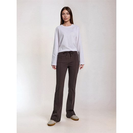 Sinsay - Spodnie dzwony - brązowy Sinsay XL Sinsay