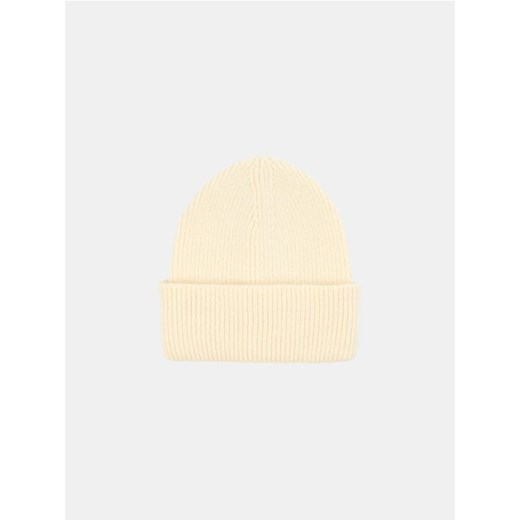 Sinsay - Prążkowana czapka beanie - kremowy ze sklepu Sinsay w kategorii Czapki zimowe damskie - zdjęcie 185693514