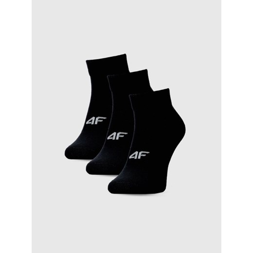 Damskie skarpetki za kostkę (3-pack) 4F 4FWMM00USOCF448 - czarne ze sklepu Sportstylestory.com w kategorii Skarpetki damskie - zdjęcie 185694161
