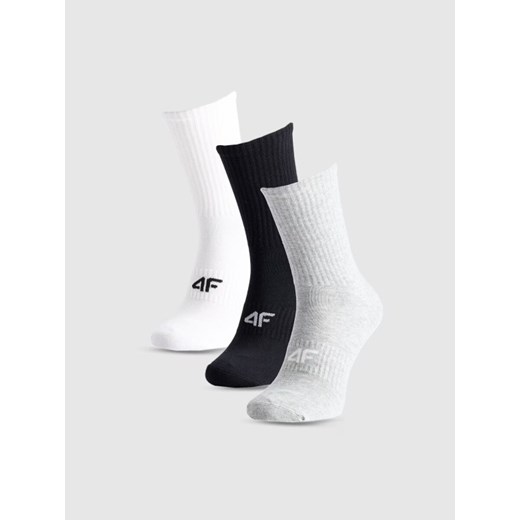 Damskie skarpetki za kostkę (3-pack) 4F 4FWMM00USOCF474 - multikolor ze sklepu Sportstylestory.com w kategorii Skarpetki damskie - zdjęcie 185694181