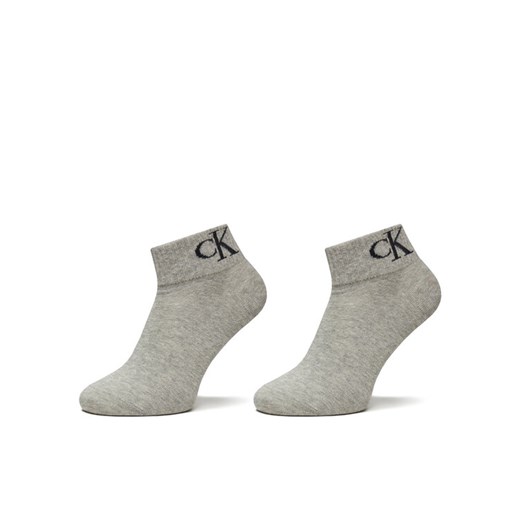 Calvin Klein Jeans Zestaw 2 par wysokich skarpet damskich 701228813 Szary ze sklepu MODIVO w kategorii Skarpetki damskie - zdjęcie 185695052