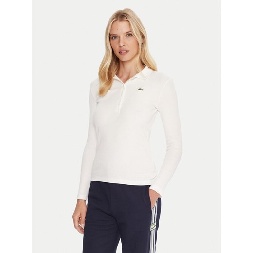 Lacoste Polo DF5281 Beżowy Slim Fit ze sklepu MODIVO w kategorii Bluzki damskie - zdjęcie 185695062