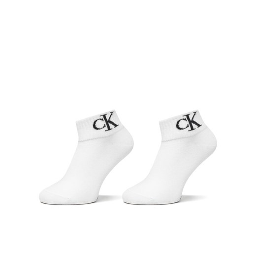 Calvin Klein Jeans Zestaw 2 par wysokich skarpet damskich 701228813 Biały ze sklepu MODIVO w kategorii Skarpetki damskie - zdjęcie 185695083