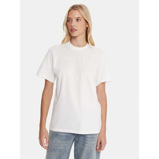 HUGO T-Shirt Vintage 50550901 Biały Relaxed Fit ze sklepu MODIVO w kategorii Bluzki damskie - zdjęcie 185695163