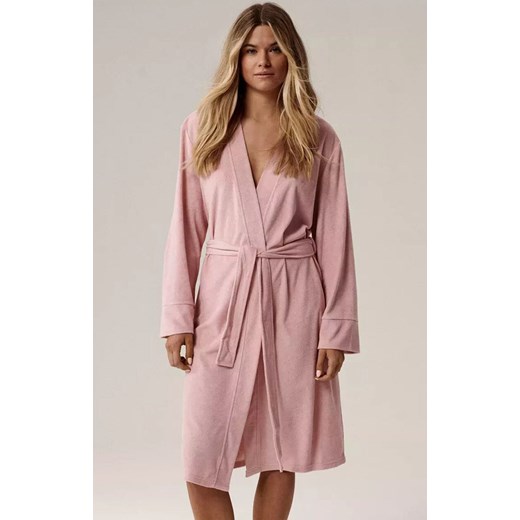 Szlafrok damski SZL-002-RÓŻOWY, Kolor różowy, Rozmiar S/M, ATLANTIC ze sklepu Intymna w kategorii Szlafroki damskie - zdjęcie 185696440