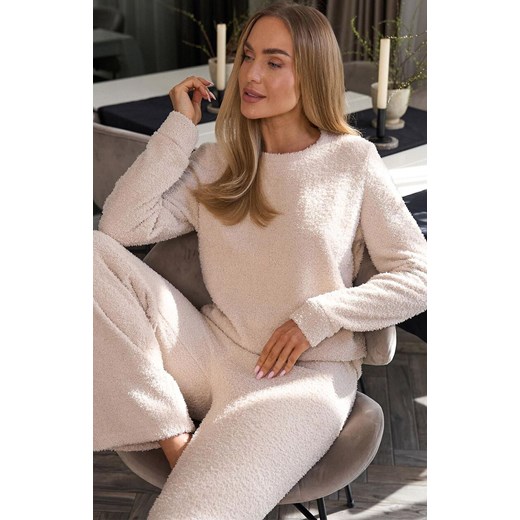 Komplet damski typu homewear beżowy 2414, Kolor beżowy, Rozmiar M, L&amp;L ze sklepu Intymna w kategorii Piżamy damskie - zdjęcie 185696494