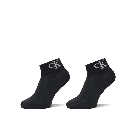 Zestaw 2 par wysokich skarpet damskich Calvin Klein Jeans 701228813 Czarny ze sklepu eobuwie.pl w kategorii Skarpetki damskie - zdjęcie 185697354