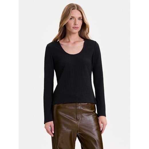 Vero Moda Bluzka Cille 10334657 Czarny Slim Fit ze sklepu MODIVO w kategorii Bluzki damskie - zdjęcie 185698212