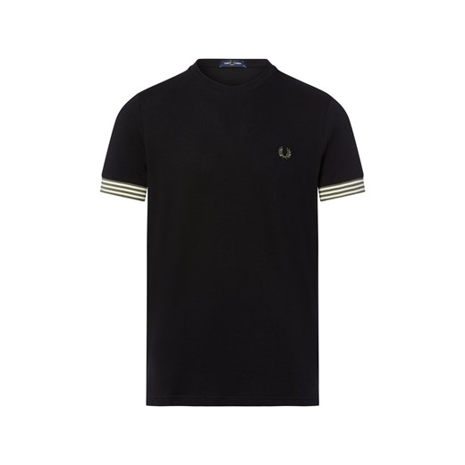Fred Perry Koszulka męska Mężczyźni Bawełna czarny jednolity ze sklepu vangraaf w kategorii T-shirty męskie - zdjęcie 185699331