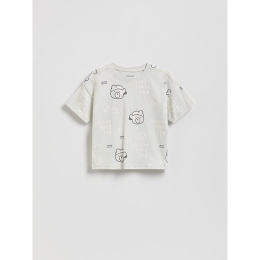 Reserved - T-shirt z nadrukiem - jasnoszary ze sklepu Reserved w kategorii T-shirty chłopięce - zdjęcie 185699402
