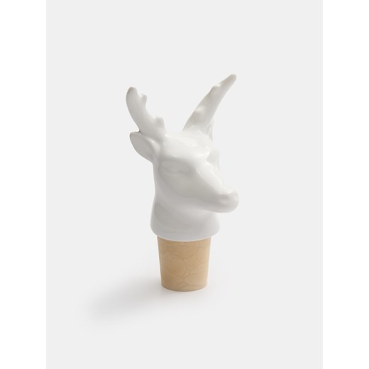 Sinsay - Zatyczka do butelek z motywem renifera - biały Sinsay One Size Sinsay