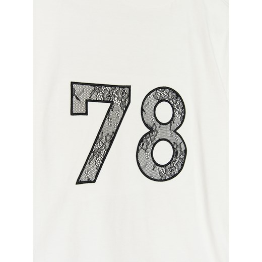 Sinsay - Koszulka z krótkim rękawem - kremowy Sinsay 164 (13-14 l) Sinsay