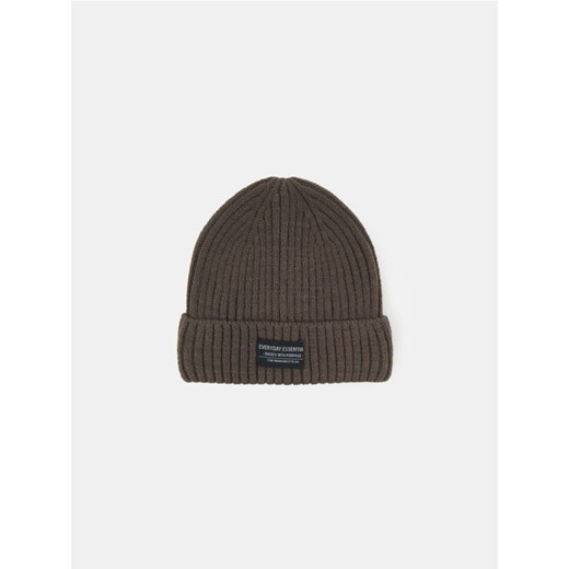 Sinsay - Prążkowana czapka beanie - zielony - id: 229EL-70X - marki Sinsay - 185702110 Sinsay - Prążkowana czapka beanie - zielony ze sklepu Sinsay w kategorii Czapki zimowe męskie - zdjęcie 185702110
