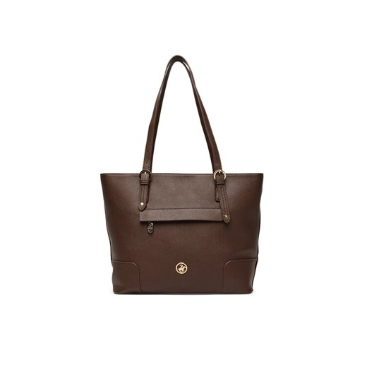 Torebka Beverly Hills Polo Club CEO-BHPC-C-007-08 Brązowy ze sklepu eobuwie.pl w kategorii Torby Shopper bag - zdjęcie 185702621
