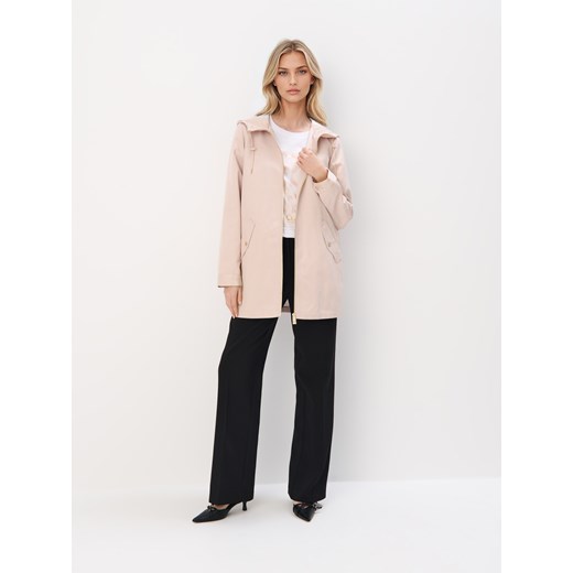 Mohito - Beżowa kurtka parka basic - beżowy ze sklepu Mohito w kategorii Parki damskie - zdjęcie 185703653